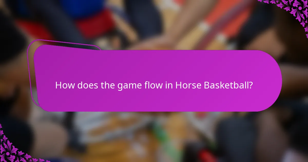 How does the game flow in Horse Basketball?